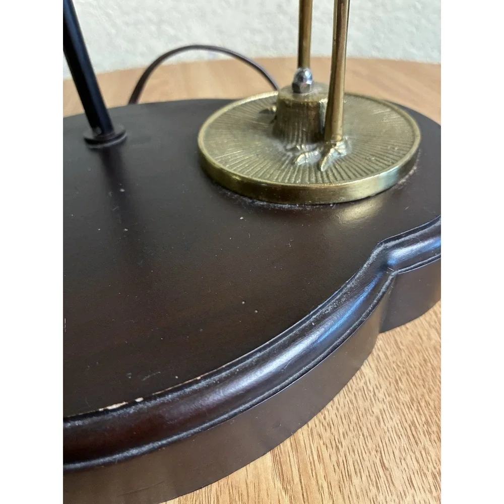 Leviton  Lamp Cranes Brass Wood‎ Red Egret Heron 24